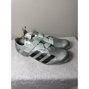 Adidas Indoor Cycling Shoes Triple Strap Grey Green Sz 10 AIG5466 New w/ Tags